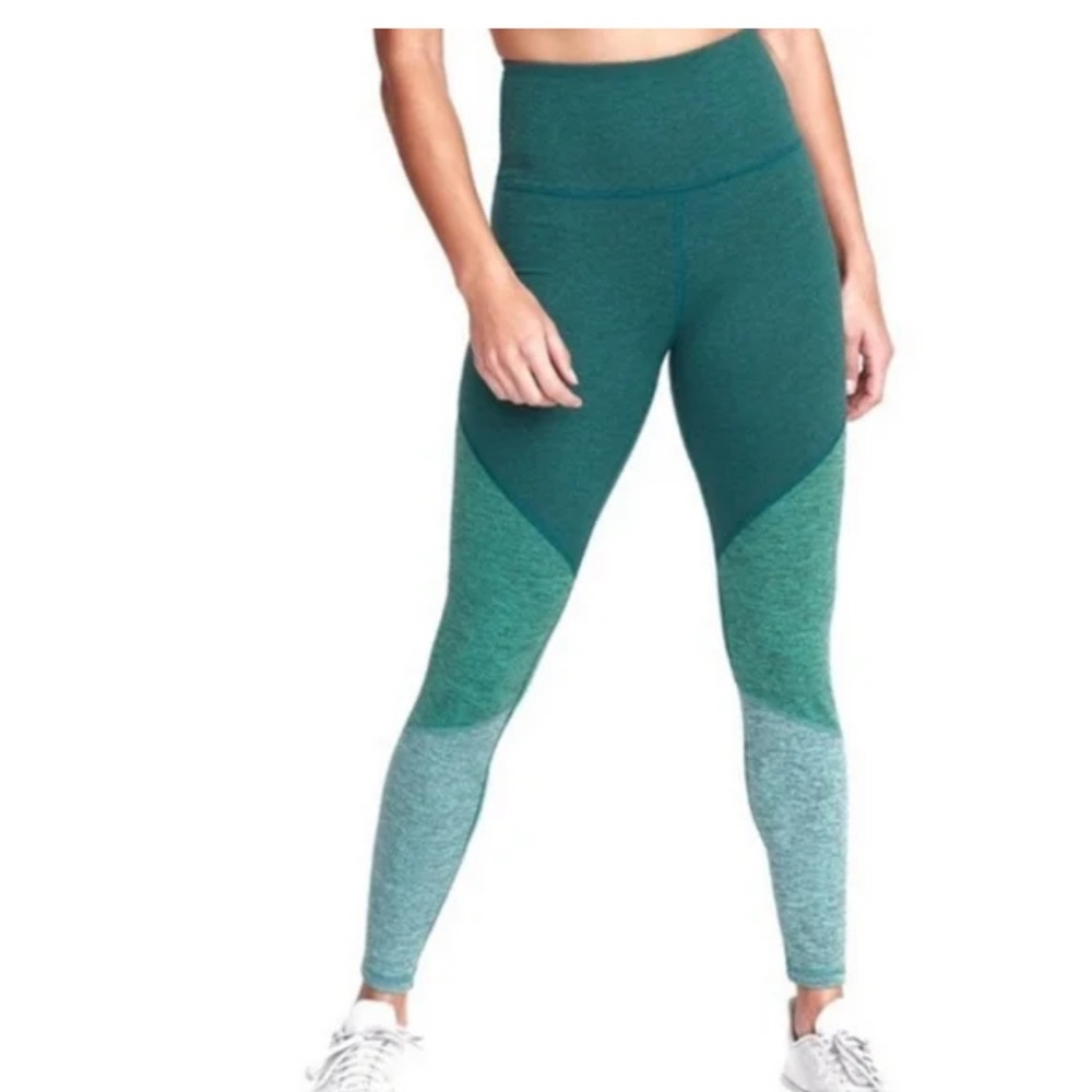 Green Ombre Old Navy Active Leggings